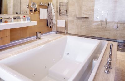 Modern Bathroom with Refinished Tub